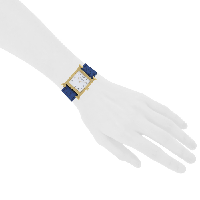 Hermes Heure H watch in gold plated Ref:  HH1.501 Circa  2000 - Detail D1