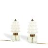 Pietro Toso & Co., pair of Murano glass and brass table lamps, 1930s - 00pp thumbnail
