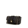 Chanel Baguette shoulder bag in navy blue and black quilted leather - 00pp thumbnail