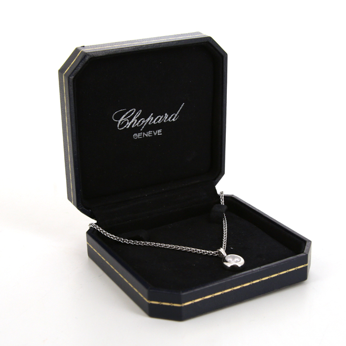 Collana Chopard Happy Diamonds in oro bianco e diamanti - Detail D2