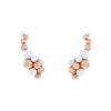 De Grisogono Gaia earrings for non pierced ears in pink gold,  cacholong and diamonds - 00pp thumbnail