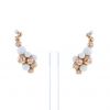 De Grisogono Gaia earrings for non pierced ears in pink gold,  cacholong and diamonds - 360 thumbnail