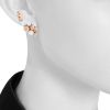 De Grisogono Gaia earrings for non pierced ears in pink gold,  cacholong and diamonds - Detail D1 thumbnail