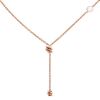 De Grisogono Allegra long necklace in pink gold,  cacholong and diamonds - 00pp thumbnail