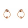 De Grisogono Allegra earrings in pink gold,  cacholong and diamonds - 00pp thumbnail
