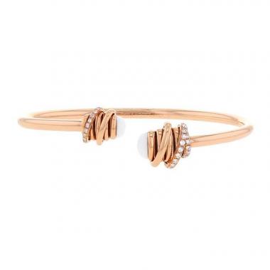 Bracelet De Grisogono Allegra en or rose,  cacholong et diamants