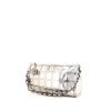 Chanel handbag/clutch in silver vinyl and silver leather - 00pp thumbnail