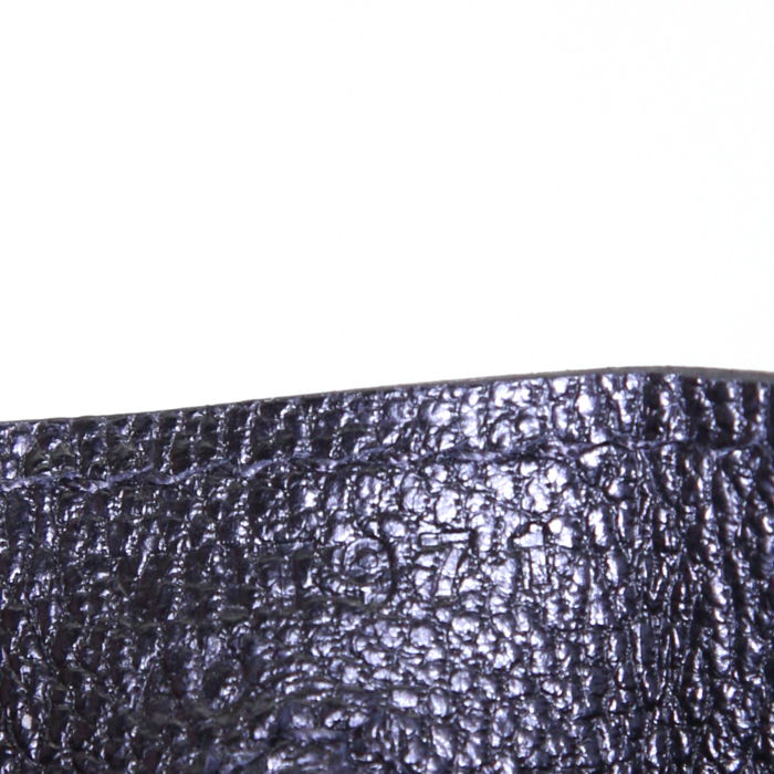 Hermes Kelly 28 cm handbag in black veau Madame 89 leather - Detail D5