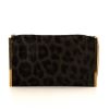 Lanvin clutch in brown and black foal - 360 thumbnail