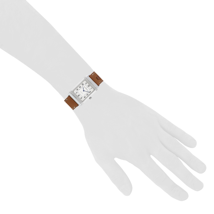 Jaeger Lecoultre Reverso watch in stainless steel Ref: 252.8.47 Circa 2000 - Detail D2