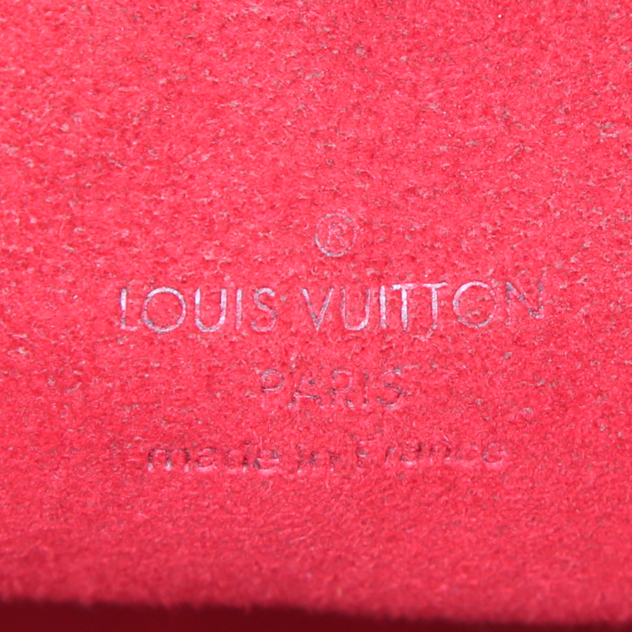 Bolso de mano Louis Vuitton Berkeley en lona a cuadros ébano y cuero marrón - Detail D3