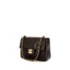 Bolso bandolera Chanel Mini Timeless en cuero acolchado marrón oscuro - 00pp thumbnail