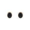 Vintage earrings for non pierced ears in 14 carats yellow gold and onyx - 00pp thumbnail