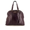 Yves Saint Laurent Muse large model handbag in purple leather - 360 thumbnail