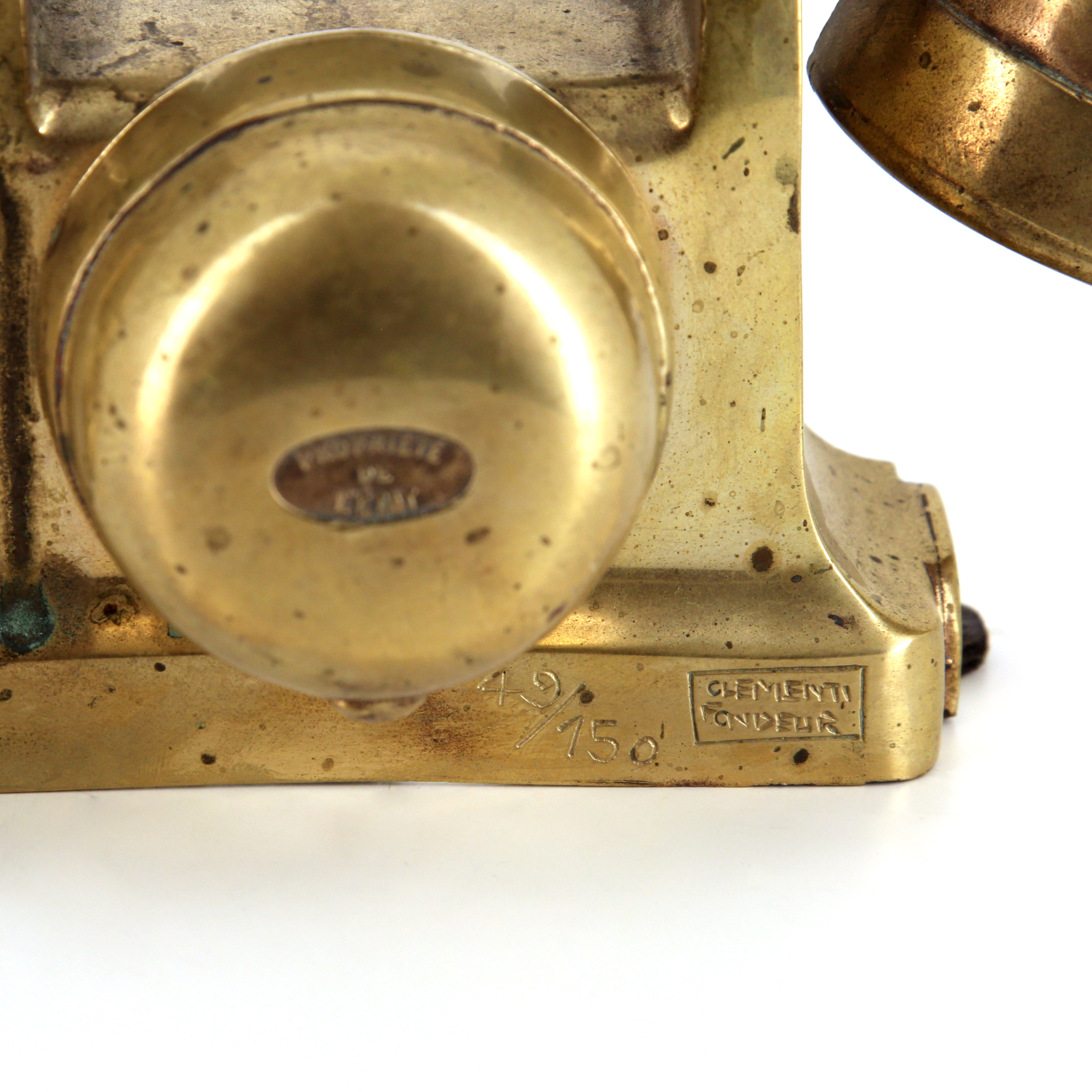 Arman, "Téléphone découpé", en bronze doré, signé et numéroté, de 1973 - Detail D4