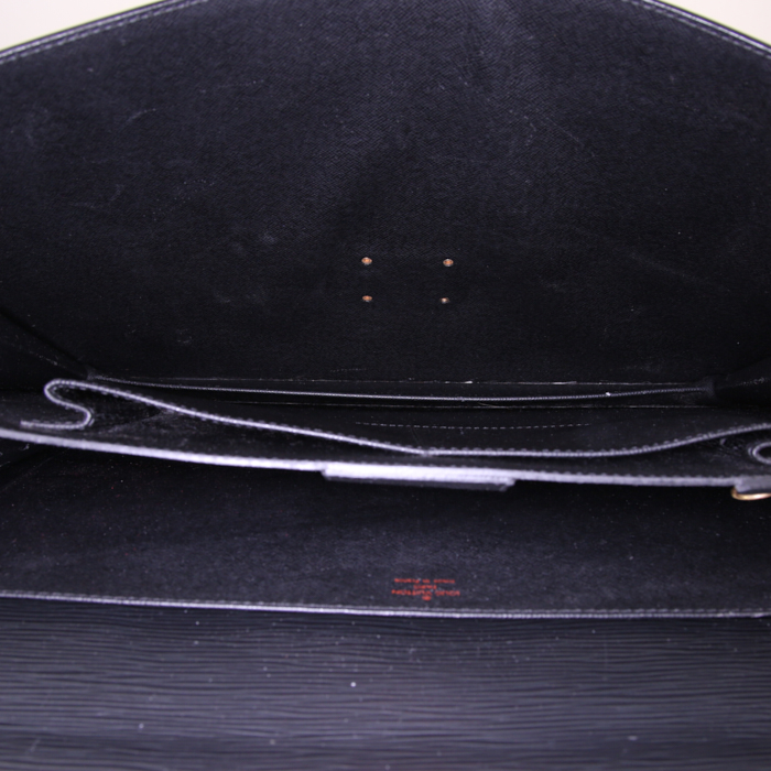 Louis Vuitton Ambassadeur briefcase in black epi leather - Detail D2