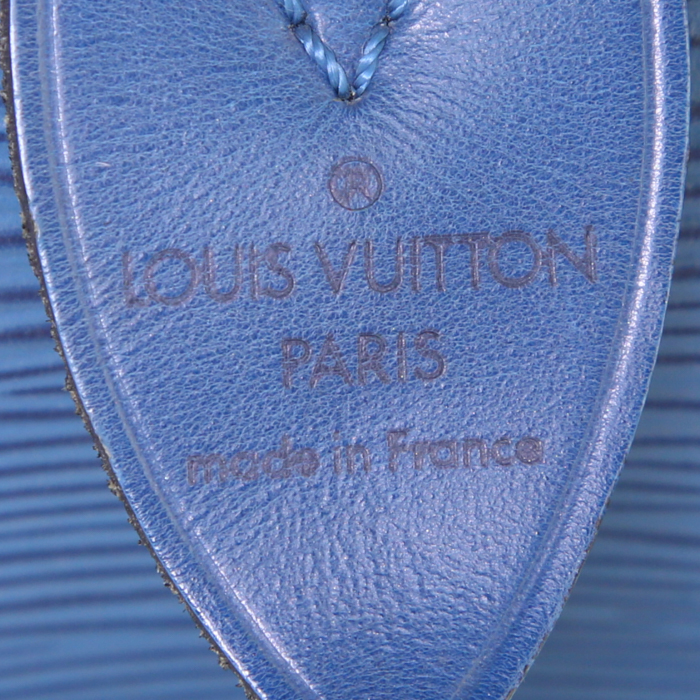 Louis Vuitton Speedy 30 handbag in blue epi leather - Detail D3