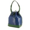 Bolso para llevar al hombro Louis Vuitton grand Noé en cuero Epi bicolor azul y verde - 00pp thumbnail