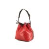 Louis Vuitton petit Noé shopping bag in red and black bicolor epi leather - 00pp thumbnail
