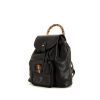 Gucci Bamboo small backpack in black leather and bamboo - 00pp thumbnail