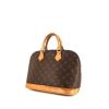 Bolso de mano Louis Vuitton Alma modelo pequeño en lona Monogram marrón y cuero natural - 00pp thumbnail
