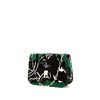 Valentino Garavani shoulder bag in black and green suede - 00pp thumbnail