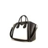 Bolso para llevar al hombro o en la mano Givenchy Antigona modelo mediano en cuero negro y cuero blanco - 00pp thumbnail