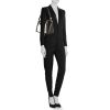 Bolso para llevar al hombro o en la mano Givenchy Antigona modelo mediano en cuero negro y cuero blanco - Detail D2 thumbnail
