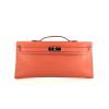 Hermès Kelly Cut pouch in pink Thé Swift leather - 360 thumbnail
