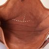 Hermes Evelyne small model shoulder bag in gold togo leather - Detail D2 thumbnail