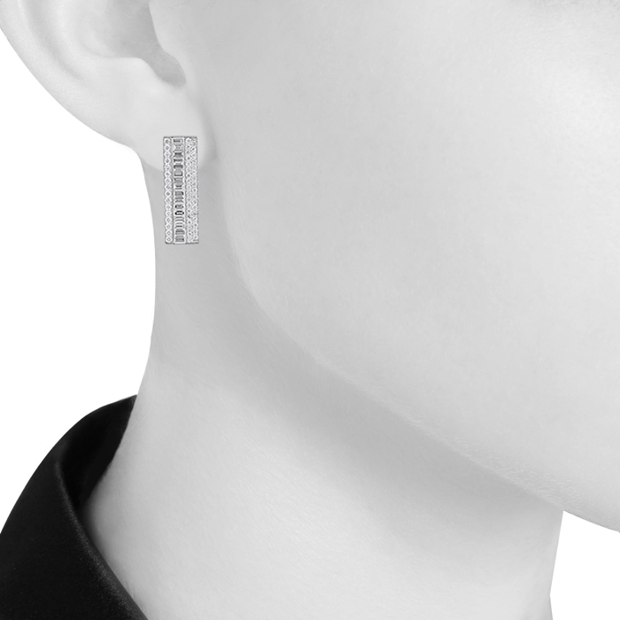 Pendientes Messika Liz en oro blanco y diamantes