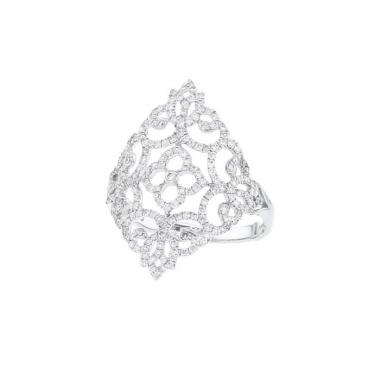 Sortija Messika Eden en oro blanco y diamantes