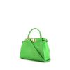 Fendi Mini Peekaboo shoulder bag in green leather - 00pp thumbnail