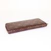 Louis Vuitton Clémence wallet in brown monogram canvas and fuchsia grained leather - Detail D4 thumbnail