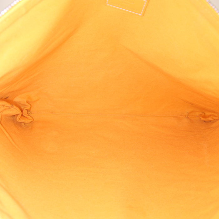 Bolsito de mano Goyard Sénat en lona Monogram amarilla - Detail D2