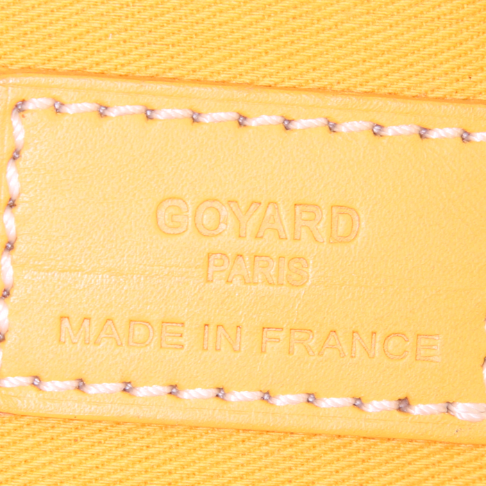 Goyard Sénat pouch in yellow monogram canvas - Detail D3