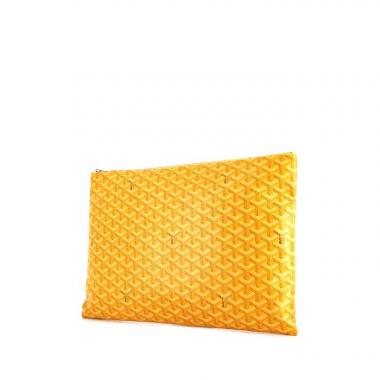 Bolsito de mano Goyard Sénat en lona Monogram amarilla