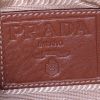 Prada handbag in beige logo canvas and brown leather - Detail D3 thumbnail
