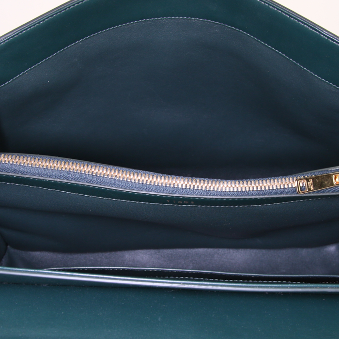 Celine 16 handbag in green leather - Detail D3