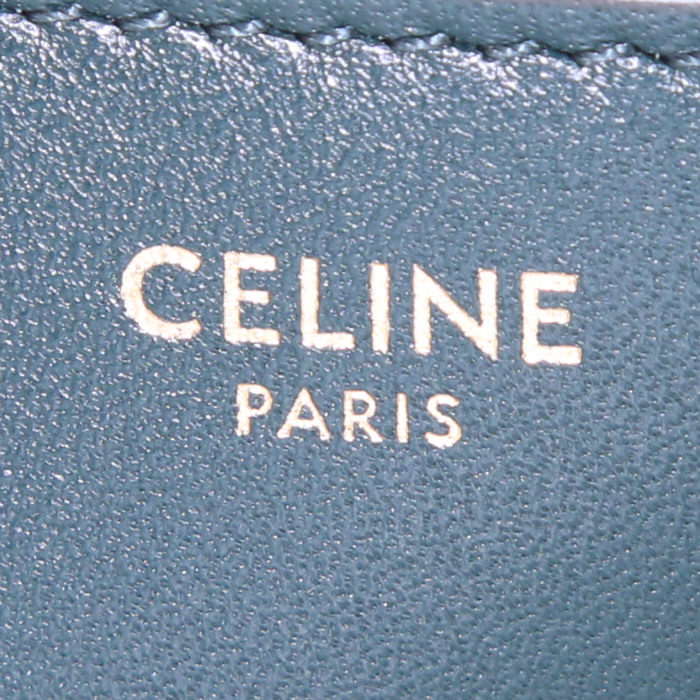 Bolso de mano Celine 16 en cuero verde - Detail D4
