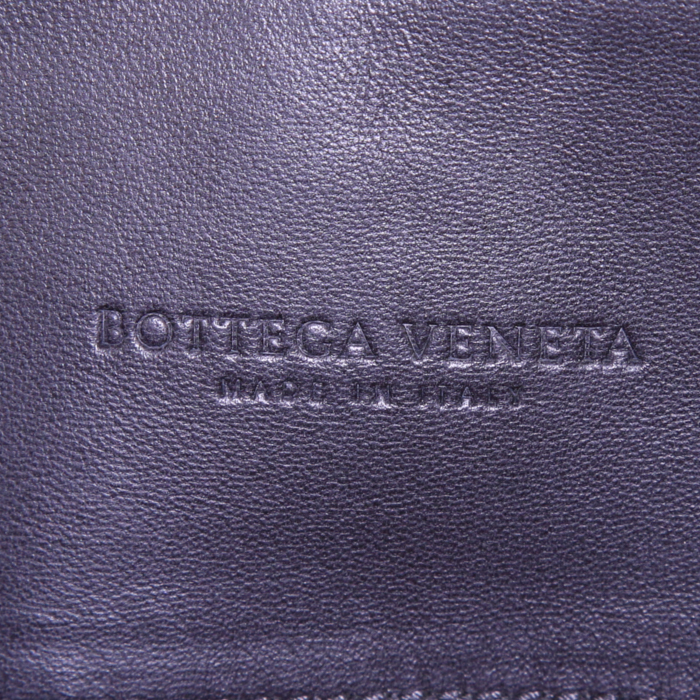 Sac à main Bottega Veneta Roma en cuir intrecciato gris - Detail D3