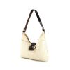 Fendi handbag in beige monogram canvas and brown leather - 00pp thumbnail