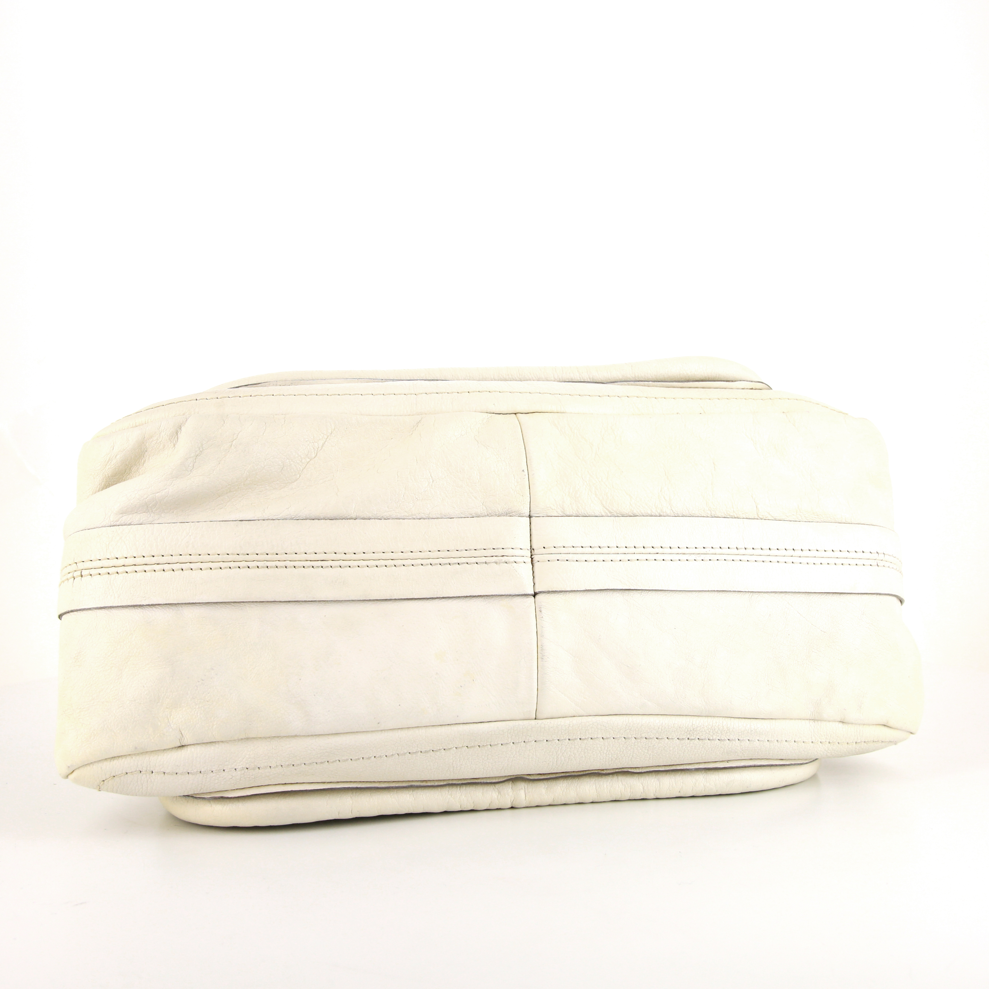 Sac à main Chloé Paraty en cuir blanc - Detail D4