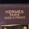 Bolso de mano Hermes Kelly 35 cm en cuero marrón y piel de potro marrón - Detail D4 thumbnail