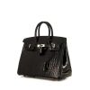 Hermes Birkin 25 cm handbag in black niloticus crocodile - 00pp thumbnail