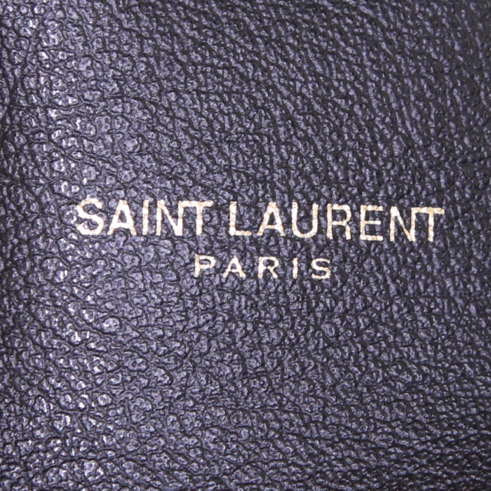 Shopping bag Saint Laurent Shopping in pelle nera - Detail D4