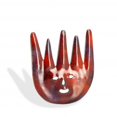 Gio Ponti, "Maschera", émail sur cuivre, réalisation De Poli, signé de l'émailleur, années 1950