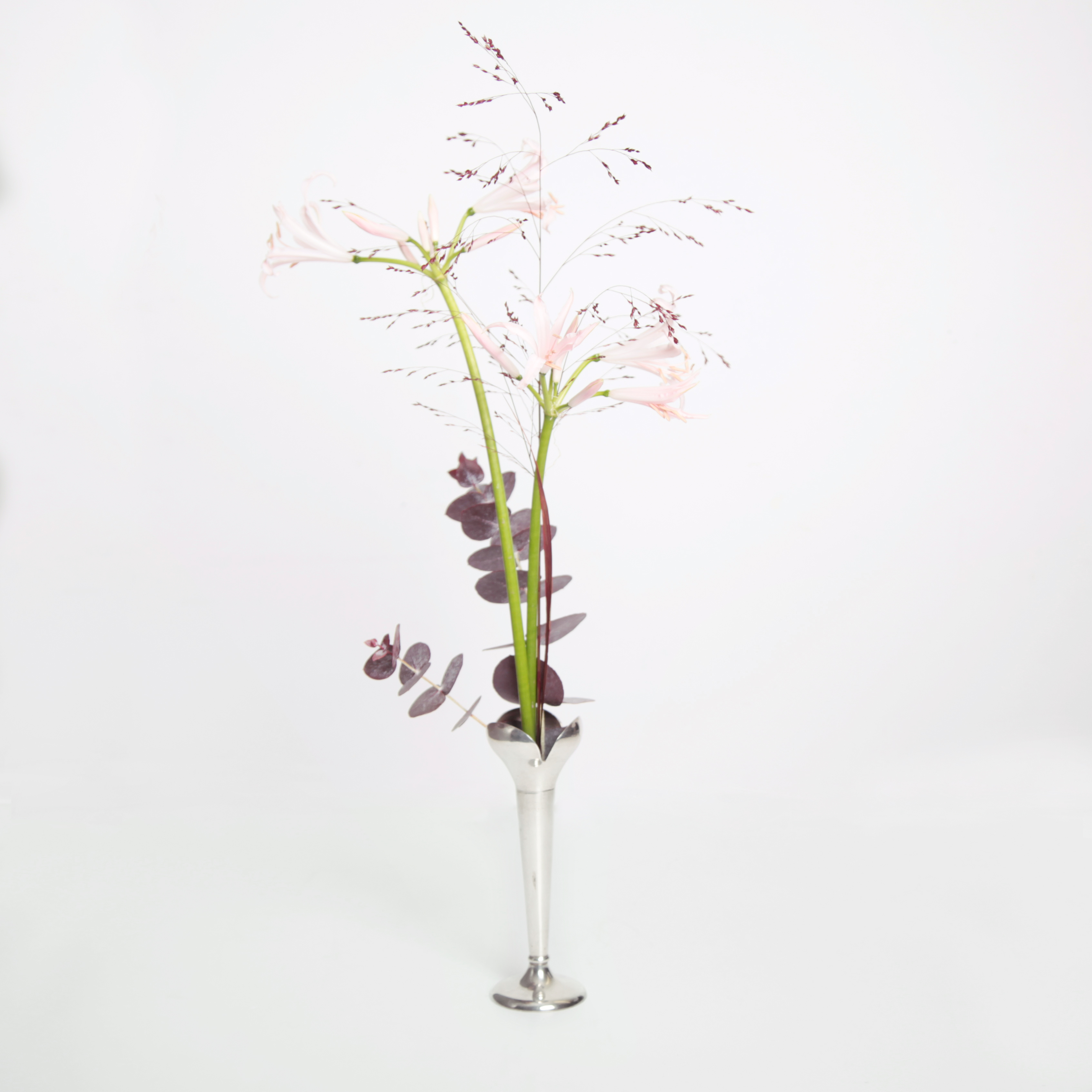 Gio Ponti, four soliflores for the Parco dei Principi hotel, in silver metal, Calderoni Fratelli production, stamped, 1960s - Detail D3