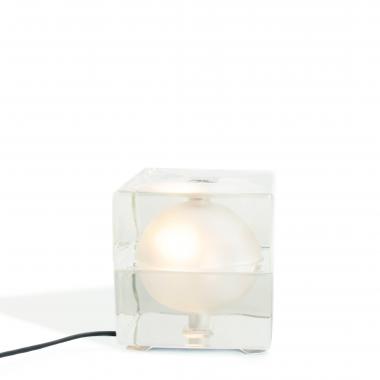 Alessandro Mendini, "Cubosfera" lamp, in Murano glass and metal, Fidenza vetraria edition, from 1968