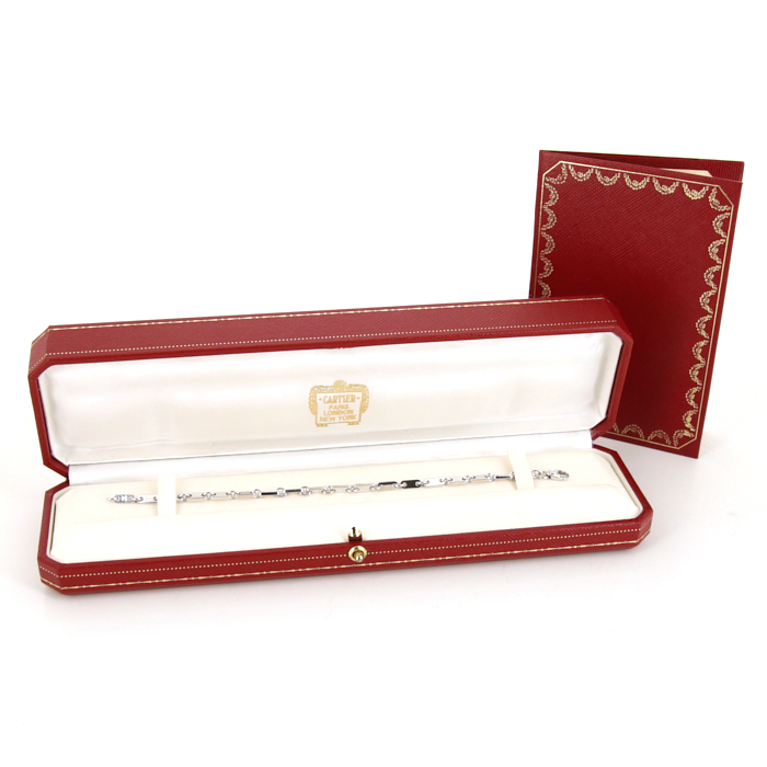 Brazalete Cartier Figaro en oro blanco